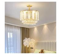 Iluminación Colgante, French Gold Crystal Chandelier Post-Modern Luxury Design Apartment Living Room Romantic Wedding Simple Bedroom Lamps(Change,Dia40cm H40cm)