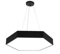 Iluminación colgante LED de 19,7 pulgadas Lámpara de techo comercial moderna Luz blanca Diseño poligonal Montaje semi empotrado Lámpara colgante Lámpara de suspensión para comedor Sala de estar