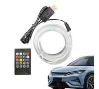 Iluminación de ambiente para interior de coche, iluminación interior de vehículo controlada por voz, 7 colores, herramientas y bricolaje para salpicadero, sala de estar, techo escena ambiente