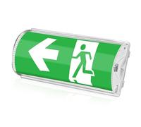 Iluminación de emergencia LED, lámpara de emergencia con batería de emergencia de hasta 3 h, luz de salida de emergencia con interruptor impermeable, 100 perlas de lámpara, lámpara de emergencia