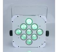 Iluminación de Escenario, Battery Par Light 9x18W High Brightness LEDs RGBWA+UV 6in1 Stage Uplight Wireless Remote WIFI Mobile Control for Wedding Party(Four unit)