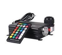 Iluminación de fibra óptica RGB 16 W con control remoto 24 teclas, generador luz, motor luces, Unidad ambiental