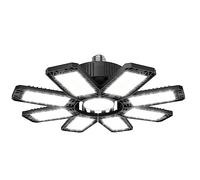 Iluminación de Garaje 210W 21000LM, Lámpara Desmontable con 8+1 Paneles Ajustables, Plafón LED Luz Blanca Fría para Taller, Almacén, Gimnasio, Sótano, Cocina