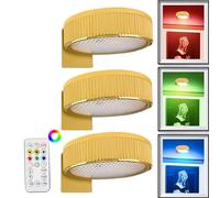 Iluminación de imagen de pared con batería de control remoto y luz de imagen, Iluminación interior de lámpara de batería 3x para pintura, Decoración de la biblioteca casera lámpara de arte de dista