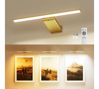Iluminación de imagen inalámbrica, batería de 12000 mAh, lámpara de imágenes recargable con mando a distancia, lámpara de pared LED regulable para interiores para cuadros y pinturas, 3 temperaturas de