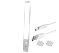 Iluminación Debajo Del Gabinete - Barra De Luz Inalámbrica Con Sensor De Movimiento | Lámpara De Tira LED Magnética Recargable Para Cocina, Estante, Armario, Pasillo, Escalera, Pared, Escritorio, Dorm