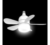 Iluminación del ventilador de zócalo: bulbo de ventilador remoto, ventilador de techo pequeño bulbo | Ventilador de bombilla de 3 modo, ventilador de socket de enfriamiento tranquilo para sala de