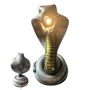 Iluminación exquisita decoración elegante de la habitación del lado de la cama para las serpientes de estudio | Luz nocturna de serpiente gótica de mesa - Figura de serpiente gótica de mesa |
