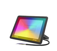 Iluminación exterior, Tuya Smart RGB Reflector 100W 50W 30W Reflector LED impermeable for farola RGB regulable(100W)