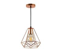 Iluminación Jaula de Alambre Lámpara Colgante Lámpara de Araña Luces de Techo Interiores Modernas Montaje Semi Empotrado Luz Rústica Colgante para Sala de Estar Café Sótano Restaurante