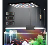 Iluminación Led Para Acuario 14 W, 3 Modos, Iluminación Led Para Acuarios, Luz led Para Acuario, Luz Acuario, Ciclo De Luz Acuario Leds Con Clip Y 3 Colores Combinados, 10 Niveles De Brillo Ajustables
