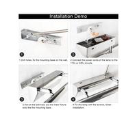 Iluminación LED para espejo de baño, lámpara de mesa de iluminación de pared de 5 W, resistente al agua