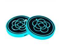 Iluminación LED para portavasos - 2 posavasos luminosos USB | Luz de ambiente antideslizante para el día de la madre y el día de San Valentín para coche iluminado