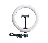 Iluminación LED regulable para producción de vídeo, aro de luz LED con diseño plegable y alimentación micro-USB, trípode compacto, brazo fijo