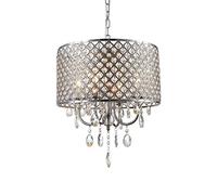 Iluminación Moderna la Lluvia Cristal K9, Soporte Descarga, lámpara Colgante Accesorios para el Comedor baño, luz de Techo LED 51 cm