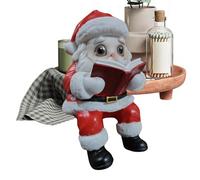 Iluminación nocturna de Navidad - Luz nocturna con Papá Noel leyendo un libro, linda lámpara de figura para decoración, para mesita de noche, escritorio, baño, baño, inodoro, Kinderzim