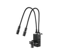 Iluminador de Cuello de Cisne LED Doble de 6 W y 6400 K, Fuente de Lámpara Auxiliar para Cámara de Microscopio Estereoscópico Industrial.