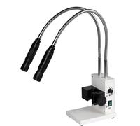 Iluminador De Microscopio De Fibra Óptica, Fuente De Luz Led De Doble Cuello De Cisne, Temperatura De Color De 6000 K, Fuente De Luz Auxiliar Para Microscopio, Brillo Ajustable, Para Microscopio