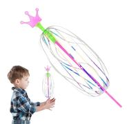 iluminas girador arcíris | Stick Giratorio mágico ARC IRI | Divertidos Juguetes Stick Giratorio Burbujas arcíris Brillantes | Variedad interactiva Dazzle Twisting Wand Toy para Vacaciones