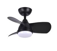 Iluminashop 305416 Ventilador de Techo LED Verano e Invierno con Mando a Distancia 24W Negro