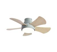 Iluminashop 305494 Ventilador de Techo LED Verano e Invierno con Mando a Distancia 25W Verde/Haya