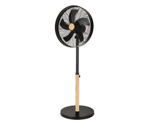 Iluminashop 349564 Ventilador de Pie 50W Negro/Haya
