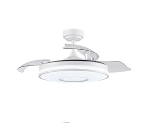 Iluminashop 350419 Ventilador de Techo LED Verano e Invierno Mando a Distancia 72W Blanco