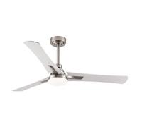Iluminashop 350977 Ventilador de Techo LED Verano e Invierno con Mando a Distancia 22W Niquel/Blanco