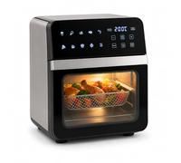 Iluminashop - Air Fryer Glass Touch 10L, Freidora de Aire sin Aceite, 1800W, 10 Menús Digitales, Pantalla Táctil, Función Grill, Temporizador regulable, 2 niveles, Temperatura 80-200°C
