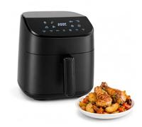 Iluminashop - Air Fryer Line Black Touch 6,5L, Freidora de Aire sin Aceite, 1600W, 8 Menús Digitales, Pantalla Táctil,Función Grill, Temporizador regulable, Temperatura 80-200°C, Fácil y Saludable