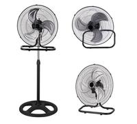 Iluminashop Ventilador de Pie 3 En 1 70W Negro