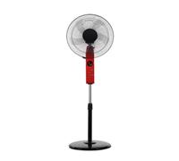 Iluminashop Ventilador de Pie con Mando 45W Negro/Rojo