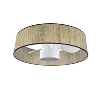 Iluminashop Ventilador de Techo con Luz LED y Mando 42W Canizo/Blanco 24W Motor DC