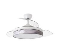 Iluminashop Ventilador de Techo con Luz LED y Mando 72W Blanco/Gris Motor DC