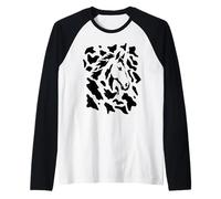 Ilusión de Cabeza de Caballo Oculto Camiseta Manga Raglan