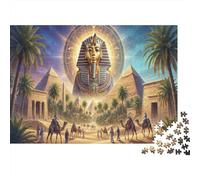Ilusión del Faraón Dorado Puzzle 1000 Piezas Adultos Y Niños,Premium,Reto,Regalo Ideal Egipto,Deco Pared,Rompecabezas,14 Años+,Anti-estrés,Relax,Desafío,Cartón,Educativo 52x38cm