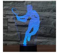 Ilusión Optica 3D Tenis Luz Nocturna ilusión Optica Lámpara 7 Colores Cambiantes Touch Switch USB Power Juguetes Decoración Navidad Cumpleaños Regalo