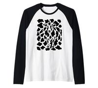 Ilusión óptica de Vaca Oculta Camiseta Manga Raglan