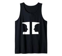 Ilusión óptica Florero Rubin Figura de Cara Percepción del Suelo Camiseta sin Mangas