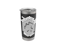 Ilusión óptica geométrica de panal hexagonal Vaso térmico de acero inoxidable de doble pared