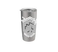 Ilusión óptica geométrica de panal hexagonal Vaso térmico de acero inoxidable de doble pared