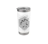 Ilusión óptica geométrica de panal hexagonal Vaso térmico de acero inoxidable de doble pared