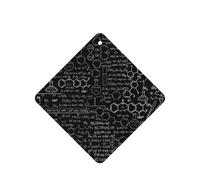 Ilustración abstracta de ciencia química, impresión 3D, 10 unidades, tarjetas ambientadoras para coche, hojas colgantes perfumadas para baño, con cuerda