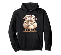 Ilustración Animal Familia de Ovejas Sudadera con Capucha