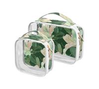 Ilustración Azalea - Neceser colgante verde oscuro aprobado por la TSA, bolsa de viaje transparente para cosméticos para hombre
