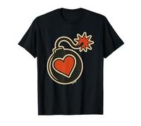 Ilustración Bomba con corazón Amor Intenso Camiseta