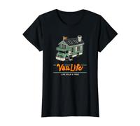 Ilustración Casa Pequeña sobre Ruedas Oso Viajero Camiseta gráfica económica
