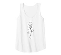 Ilustración Chihuahua Yoga: Postura del árbol Camiseta sin Mangas, Mujer, Blanco, S