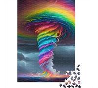 Ilustración Colorida del Cielo de la tormenta 1000 Piezas Cartón Grueso Rompecabezas Premium Amantes De La Familia Entrenamiento De Concentración Presente Divertido 38x26cm/1000pcs