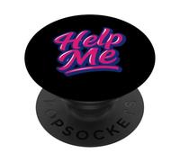 Ilustración con Texto Help Me PopSockets PopGrip Adhesivo
